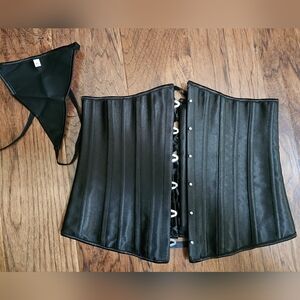 Black Waist Cincher Underbust Corset